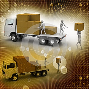 Transportation trucks in freight delivery