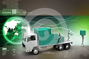 Transportation trucks in freight delivery