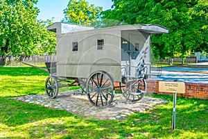 a transportation van situated in the museum of warsaw citadel, Poland....IMAGE