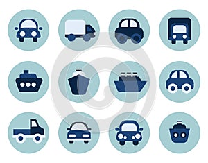 Transportation vehicles icon set, icon