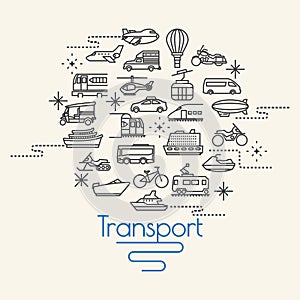Transportation and Vehicles icons photo