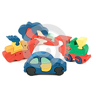 Transportation wooden toys