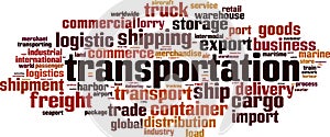 Transportation word cloud