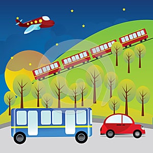 transportations. Vector illustration decorative design