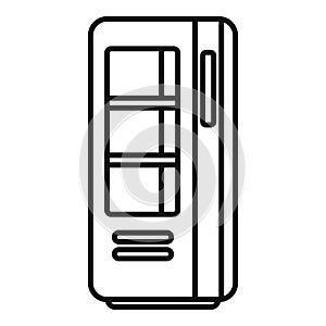 Transported vending machine icon outline vector. Drink cooler