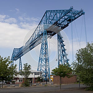 Transporter Bridge over the river Tees at Middlesborough Cleveland UK