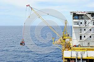 Transporting workers at offshore