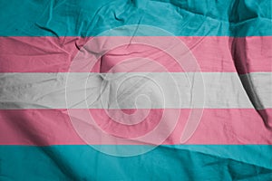 Transsexual flag on fabric texture