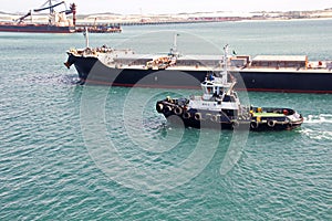 Transshipment terminal for loading steel products to sea vessels using shore cranes and special equipment in Port Pecem, Brazil,