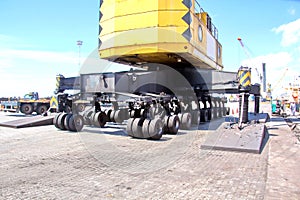 Transshipment terminal for loading steel products to sea vessels using shore cranes and special equipment in Port Pecem, Brazil,