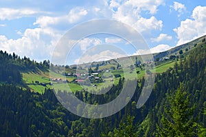 Transsylvanian village on the hill