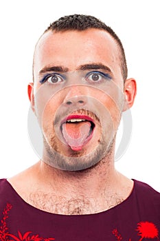 Transvestite funny face