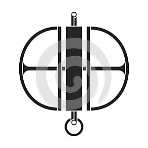 Trap for animal vector icon.Black vector icon isolated on white background trap for animal.