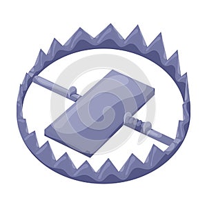 Trap for animal vector icon.Cartoon vector icon isolated on white background trap for animal.
