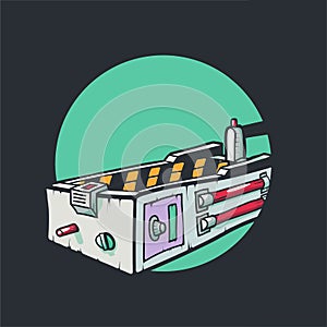 A trap for ghosts isolated. Vector illustration photo