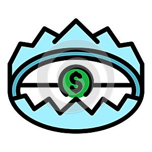 Trap laundry money icon vector flat