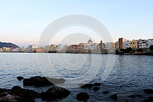 Trapani, the old seafront at sunset, sicily