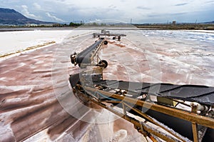 Trapani salt pan in Sicily, Italy