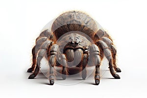 Trapdoor Spider isolated on solid white background. ai generative