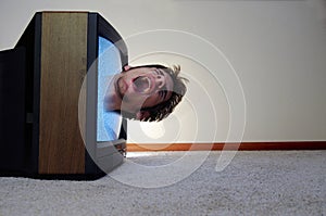 Trapped inside of the TV photo