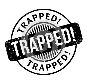 Trapped rubber stamp