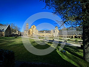 Trappist Cistercian Orval Abbey or Abbaye Notre-Dame d`Orval, Trappist beer, Villers-devant-Orval, Luxembourg,