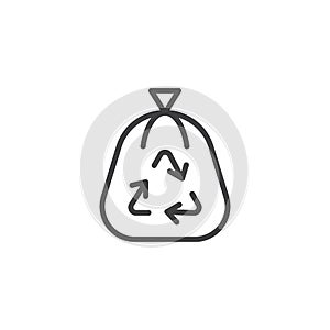 Trash bag outline icon