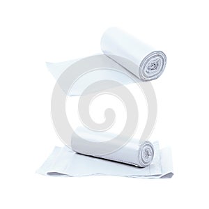 Trash bag roll isolated