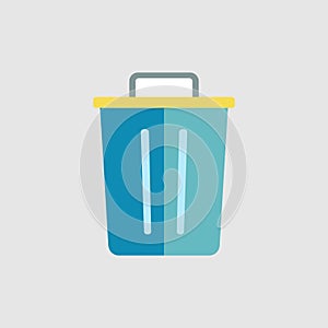 Trash bin icon. icon related to UI elements. suitable for web site, app, user interfaces,element, printable etc. flat icon style.