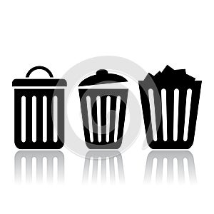 Trash bin icons