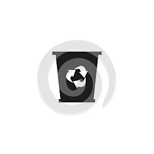 Trash bin logo icon vector template
