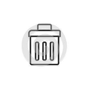 Trash bin outline icon