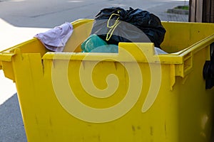 Trash bin on the street