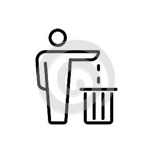 Trash bin, tidyman icon great for any use. photo