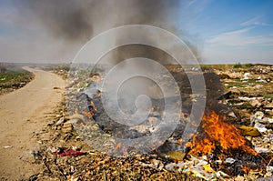 Trash burning