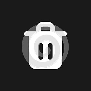 Trash can dark mode glyph ui icon