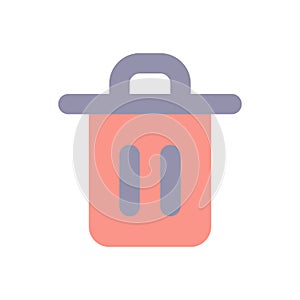 Trash can flat color ui icon