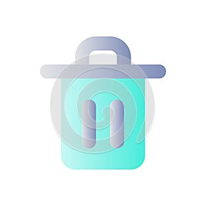 Trash can flat gradient color ui icon
