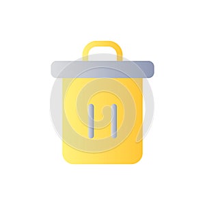 Trash can flat gradient color ui icon