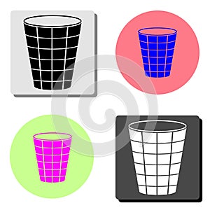 Trash can. flat vector icon