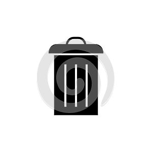 Trash can icon. Delete sign and symbol illustration isolated on white background. Vector EPS 10