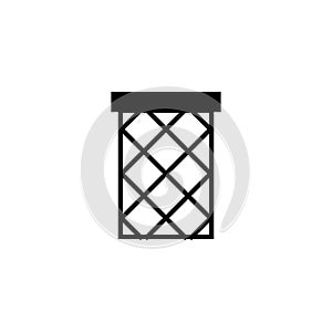 Trash can icon. Delete sign and symbol illustration isolated on white background. Vector EPS 10