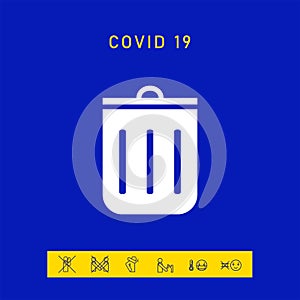 Trash can icon. Graphic elements for your design