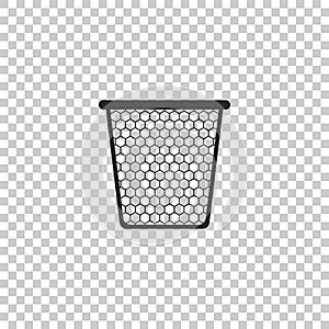 Trash can icon isolated on transparent background