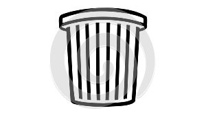 Trash can icon logo vector illustration simple design on white background