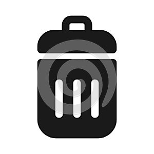 Trash can icon. Trash bin vector illustration