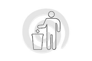 Trash can icon vector