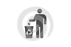 Trash can icon vector