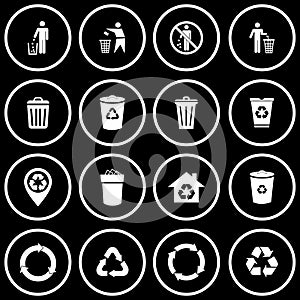 Trash can icon vector design symbol