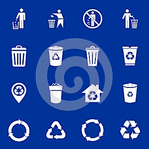 Trash can icon vector design symbol